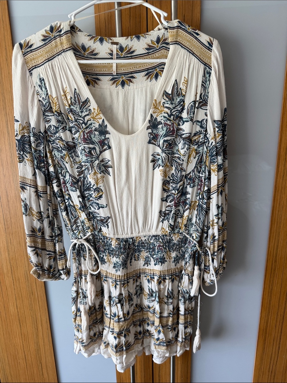 Free People FLORAL Tunic Mini Dress XS